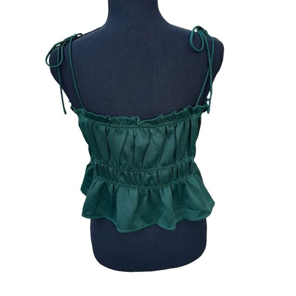 Princess Polly Irvette Tank Top Green Size 12 - Picture 2 of 3